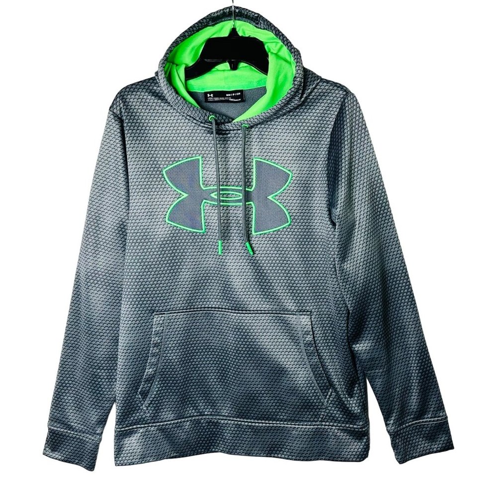Under Armour Coldgear Loose Fit Hoodie Pullover Illusion Graphics - Small
